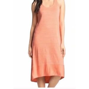 #986 Eileen Fisher Womens 100% Linen Striped Racerback Tank Dress Size Large